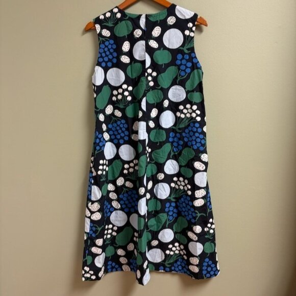 Marimekko Uniqlo Womens Fruit Midi Dress Size M Cotton Hippie Artsy Grapes Boho - Picture 5 of 9